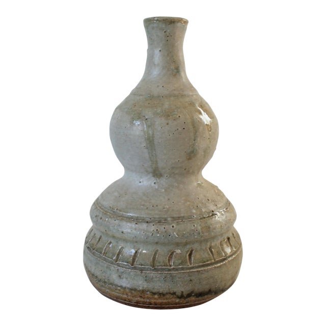 Vintage 1970's Studio Art Pottery Vase For Sale