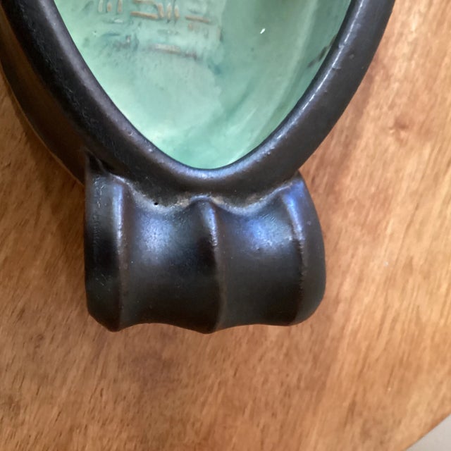 Early 20th Century Early 20th Century Chinese Glazed Stoneware Bulb Bowl/Planter With Handles Handcrafted For Sale - Image 5 of 13