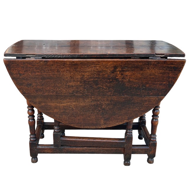 Late 19th Century English Oak Gateleg Table For Sale - Image 4 of 8