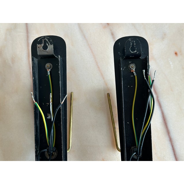 Mid-Century Modern Scandinavian Milk Glass and Brass Wall Lights, Denmark, 1960s, Set of 2 For Sale - Image 15 of 18