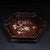 Traditional Late 20th Century Hexagonal Wood Tray With Mother-of-Pearl Bird and Floral Inlay For Sale - Image 3 of 10