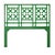 Chinoiserie Lattice Back Platform Bed Queen, Bright Green For Sale - Image 3 of 7