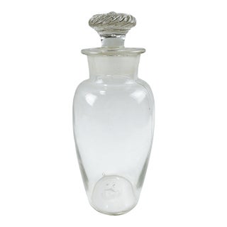 Antique Mold Blown Glass Apothecary Jar For Sale
