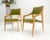 Mid-Century Modern Pair of c1950s Blond Birch Scandinavian Swedish Arm Chairs Green Upholstery For Sale - Image 3 of 15