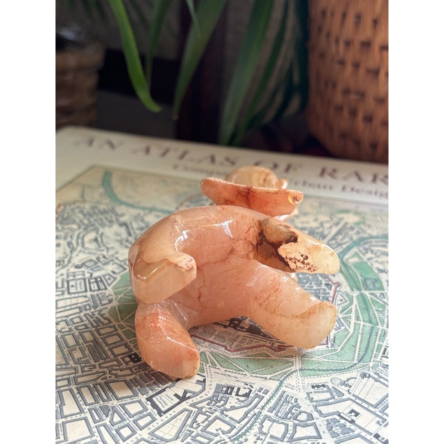 Late 20th Century Vintage Rose Quartz Elephant For Sale - Image 5 of 6