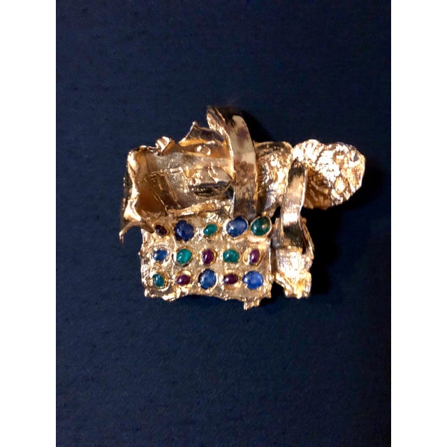 Igael Tumarkin, Gold Gilt Bronze Sculpture Brooch Art Israeli Tumarkin Abstract Surrealist, c.1960s-1970s For Sale - Image 12 of 13