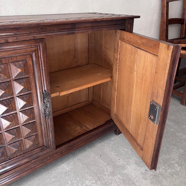 Wood Small Ethnic Style Wooden Sideboard For Sale - Image 7 of 8