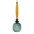 Pair of Murano glass pendants in the style of Ettore Sottsass. This pair includes hand-blown glass elements in a gray and...
