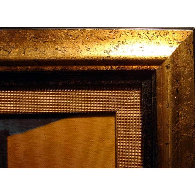 Fazly Untitled Framed Original Clock Oil Painting Hand Signed Fine Art For Sale - Image 4 of 4