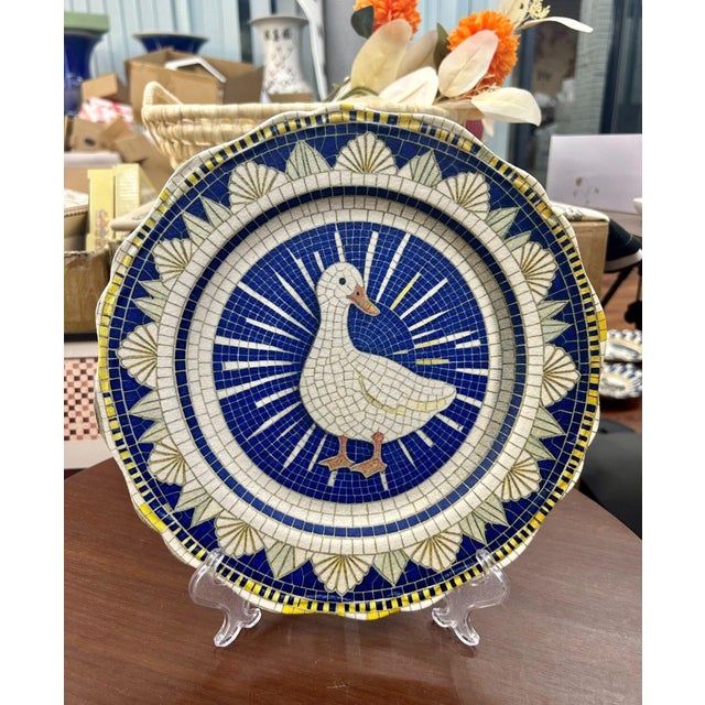 Baroque-Style Vintage Ceramic Plate-Set of 2 For Sale - Image 4 of 6