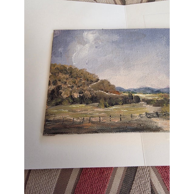 1980s Small Texas Plein Air Painting on Canvas Board by Rogers For Sale - Image 5 of 7