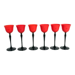 Bohemian Art Deco Tango Set of Six Glasses