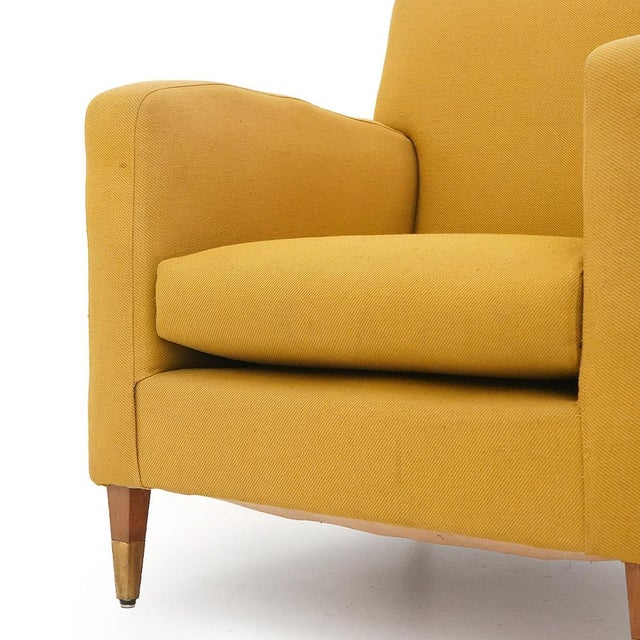 Yellow Fabric Armchairs, 1950s, Set of 2 For Sale - Image 13 of 14