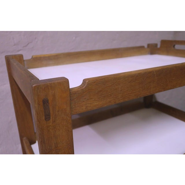 Mid-Century Modern Scandinavian Bar Cart in Oak, 1950s For Sale - Image 6 of 15