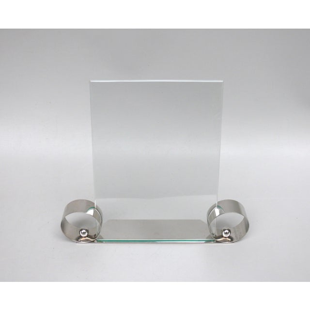 1920s Large Art Deco Chrome-Plated Brass Picture Frame, France, 1920s For Sale - Image 5 of 18