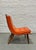 Wood Mid Century Modern Scoop Lounge Chair by Carter Brothers | Orange Tufted Chair, C. 1950's For Sale - Image 7 of 13