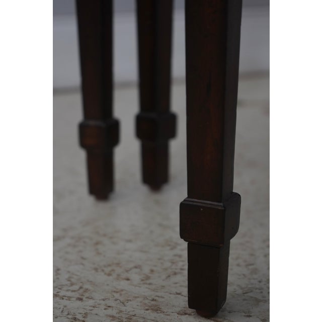 Brown Maitland Smith Oval Pair of Nesting Tables For Sale - Image 8 of 14