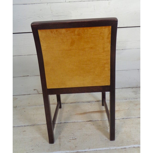 Chairs in Beech and Gold Silk Velvet, 1980s, Set of 4 For Sale - Image 12 of 16