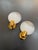Wall Sconces in Brass with Frosted Glass Globes from Boulanger, Set of 2 For Sale - Image 5 of 5