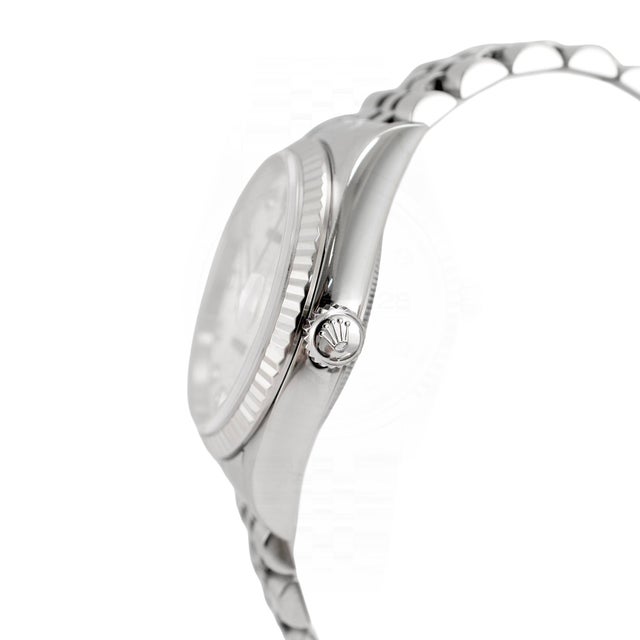 Modern Rolex Datejust 36mm 16234 White Jubilee Computer Dial 18k White Gold Steel Watch For Sale - Image 3 of 8