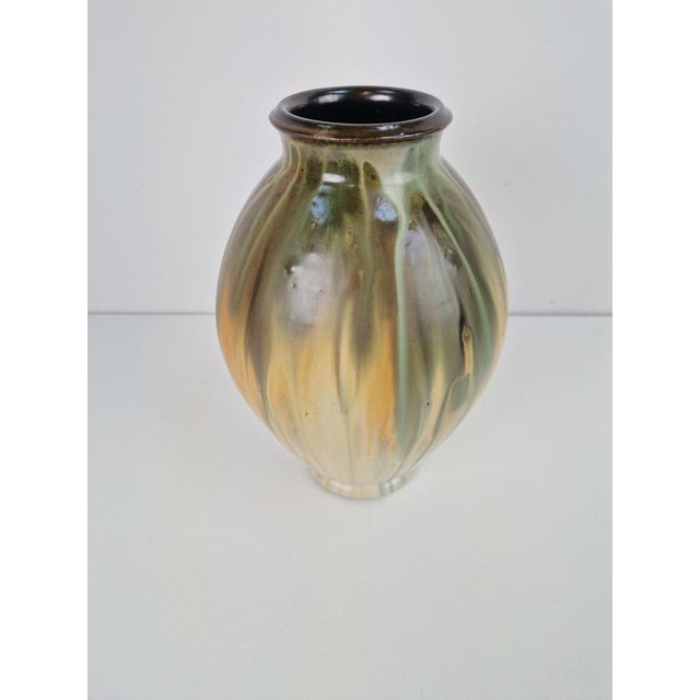 Glazed Stoneware Vase by Grégoire Lebon, Belgium, 1940s For Sale - Image 9 of 16