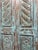 1920s Vintage Carved Blue Floral Closet Doors – Rustic Reclaimed Wood Double Doors 80x35 For Sale - Image 5 of 6