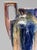 Large French Art Deco Polychrome Flambé Glazed Ceramic Vase with Handles from Elgé, 1940s For Sale - Image 3 of 8