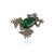 Vintage Style Hollywood Regency 13 Carat Emerald Ruby & Diamond Frog Brooch Pendant For Sale - Image 4 of 14