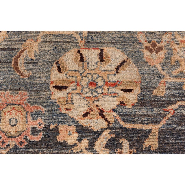 Textile Fine Antique Persian Malayer Handmade Wool Rug For Sale - Image 7 of 9