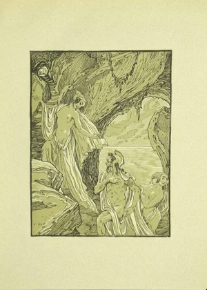Ferdinand Bac, Ulysses and the Sorceres, Original Lithograph, 1922