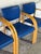 Plastic Nr. Søby Møbelpolstring Blue Upholstered Armchairs Set of 4 Danish Mid-Century Modern 1980s For Sale - Image 7 of 14