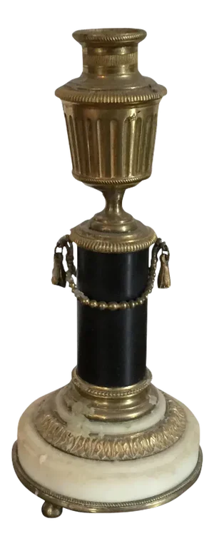 18th Century French Marble & Gilt Bronze Urn Form Directoire Candlestick