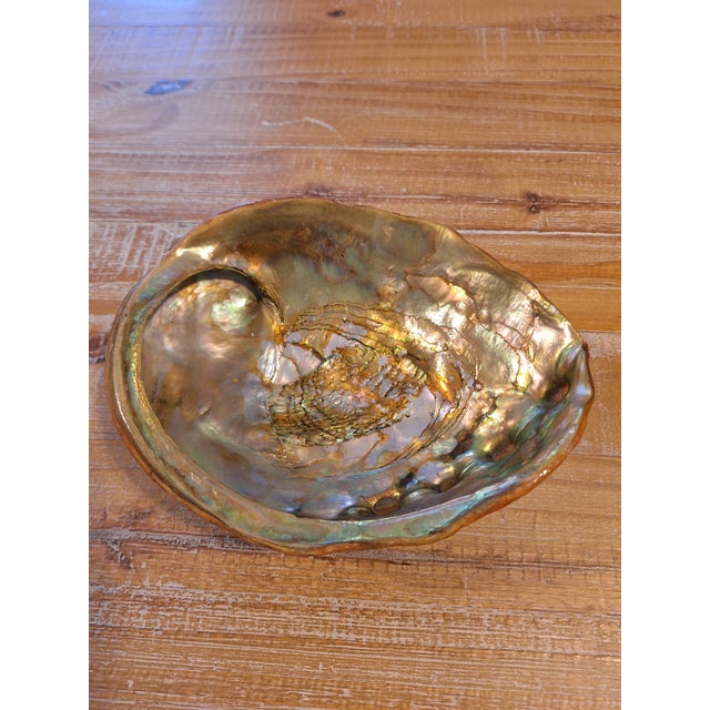 Mid-Century Modern 1960s Abalone Shell Trinket Dish For Sale - Image 3 of 4