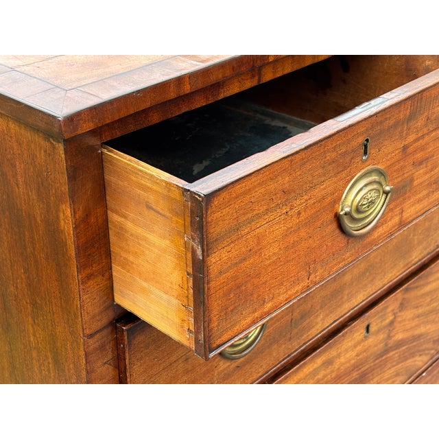 Mid 19th C. English "Two Over Three" Chest of Drawers - Highly Detailed, Original Brasses For Sale - Image 4 of 17