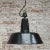 Philips Vintage Industrial Black Enamel Factory Pendant Light by Philips For Sale - Image 4 of 5