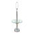 Mid-Century Modern Chrome and Lucite Floor Lamp With Integrated Glass Table For Sale