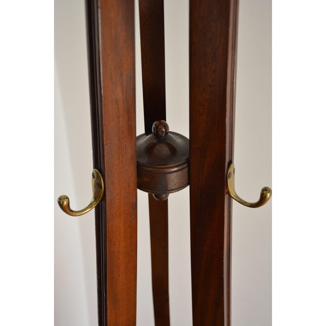 English Arts and Crafts Coat Stand in Mahogany, 1900s For Sale - Image 6 of 13
