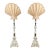 Late 20th Century White Porcelain Buffet Lamps With Silk Shell Shades - a Pair For Sale
