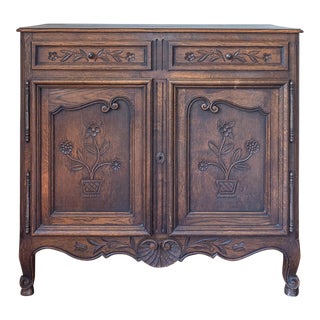 18th Century French Louis XV Style Oak Buffet For Sale