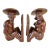 Vintage Carved Wood Tribal Figure Bookends For Sale