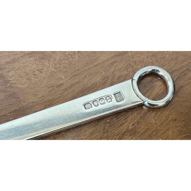 Antique early 19th century English George III sterling silver meat skewer or letter opener hallmarked by Robert Garrard,...