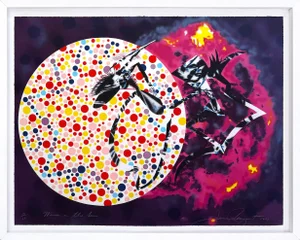 Woman in the Sun (Large Framed Hand Signed Lithograph)
