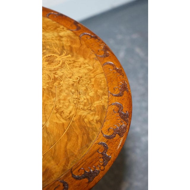 Antique Marquetry Burr Walnut Pedestal For Sale - Image 11 of 13
