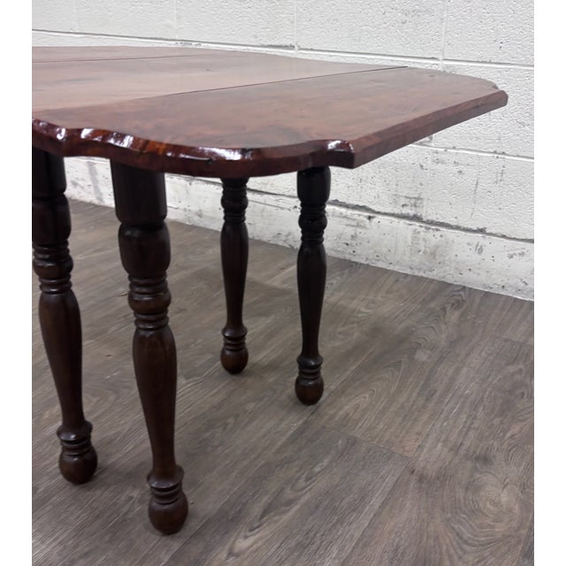 Wood Antique 19th Century Walnut Pembroke Drop Leaf Table For Sale - Image 7 of 10