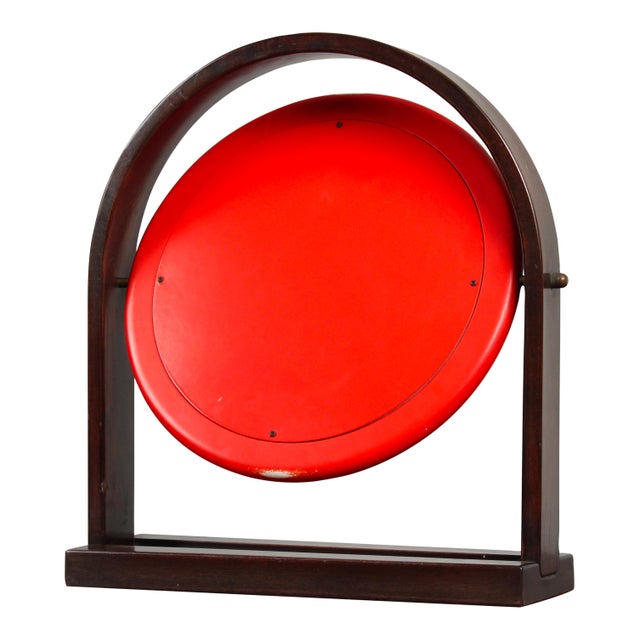 SP63 Sandretta Table Mirror in Red Lacquered Wood by Ettore Sottsass for Poltronova, 1966 For Sale - Image 15 of 18