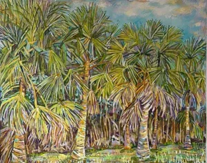 Tyka Original Oil Painting "Fairchild Palms"
