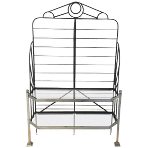 French Chrome and Glass Bakers Rack