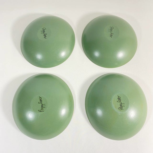 Peggy Potter Carved and Painted Wood Serving Bowl Set of 5 For Sale - Image 10 of 13