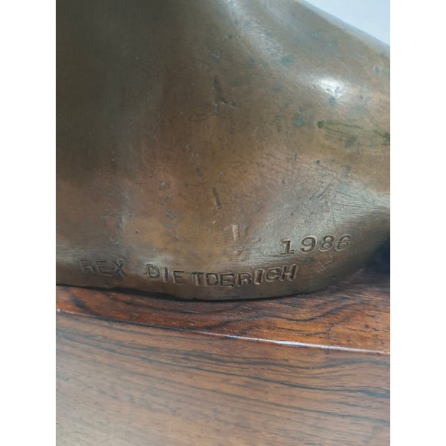 Metal Rex Dietderich (American, 20th C.) "Frank, Age 14" Original Bronze Sculpture For Sale - Image 7 of 11