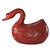 Chinese Vintage Red Cinnabar Duck Goose Swan Figure Lidded Box Lacquered For Sale - Image 3 of 9
